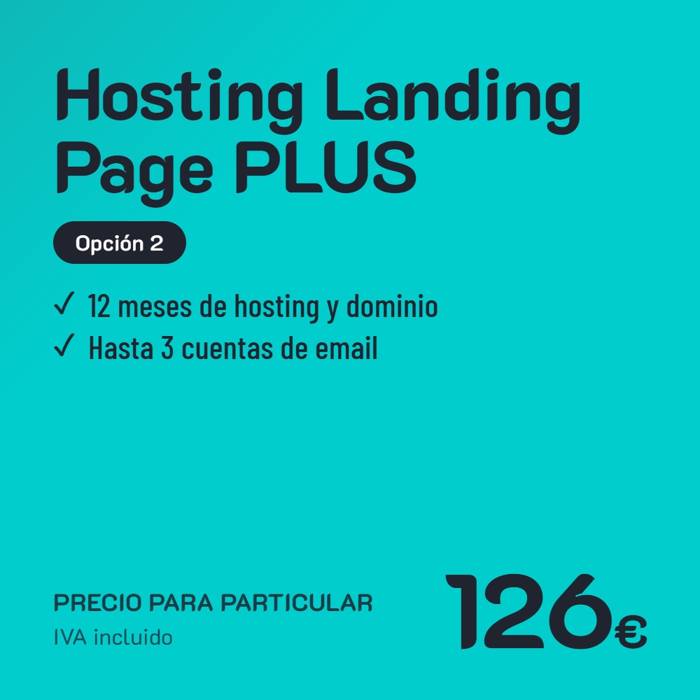 Hosting Landing Page PLUS Opción 2 · Particular