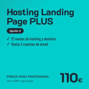 Hosting Landing Page PLUS Opción 2 · Profesional