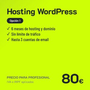 Hosting WordPress Opción 1 · Profesional