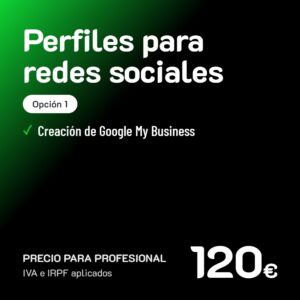 Creación de perfiles para redes sociales Opción 1 · Profesional