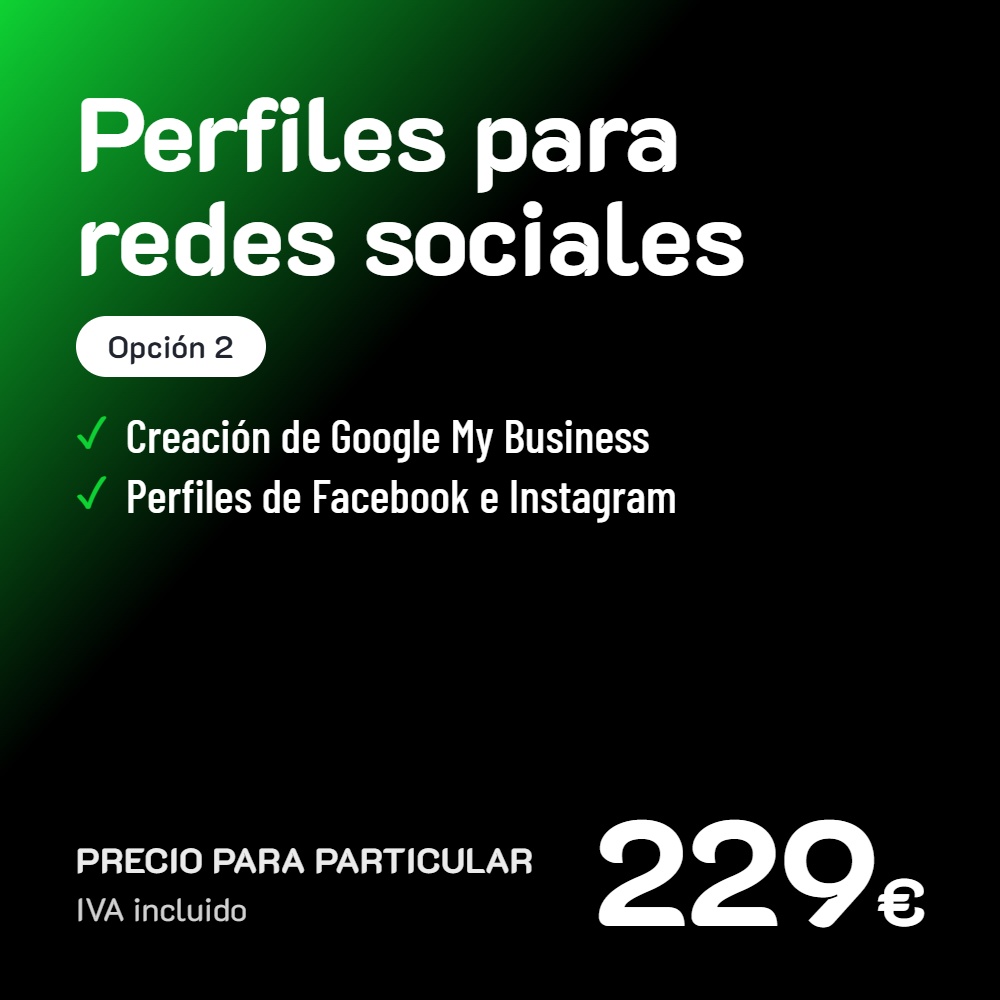 Creación de perfiles para redes sociales Opción 2 · Particular