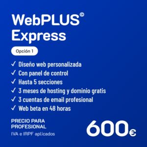 WebPLUS© Express Opción 1 · Profesional