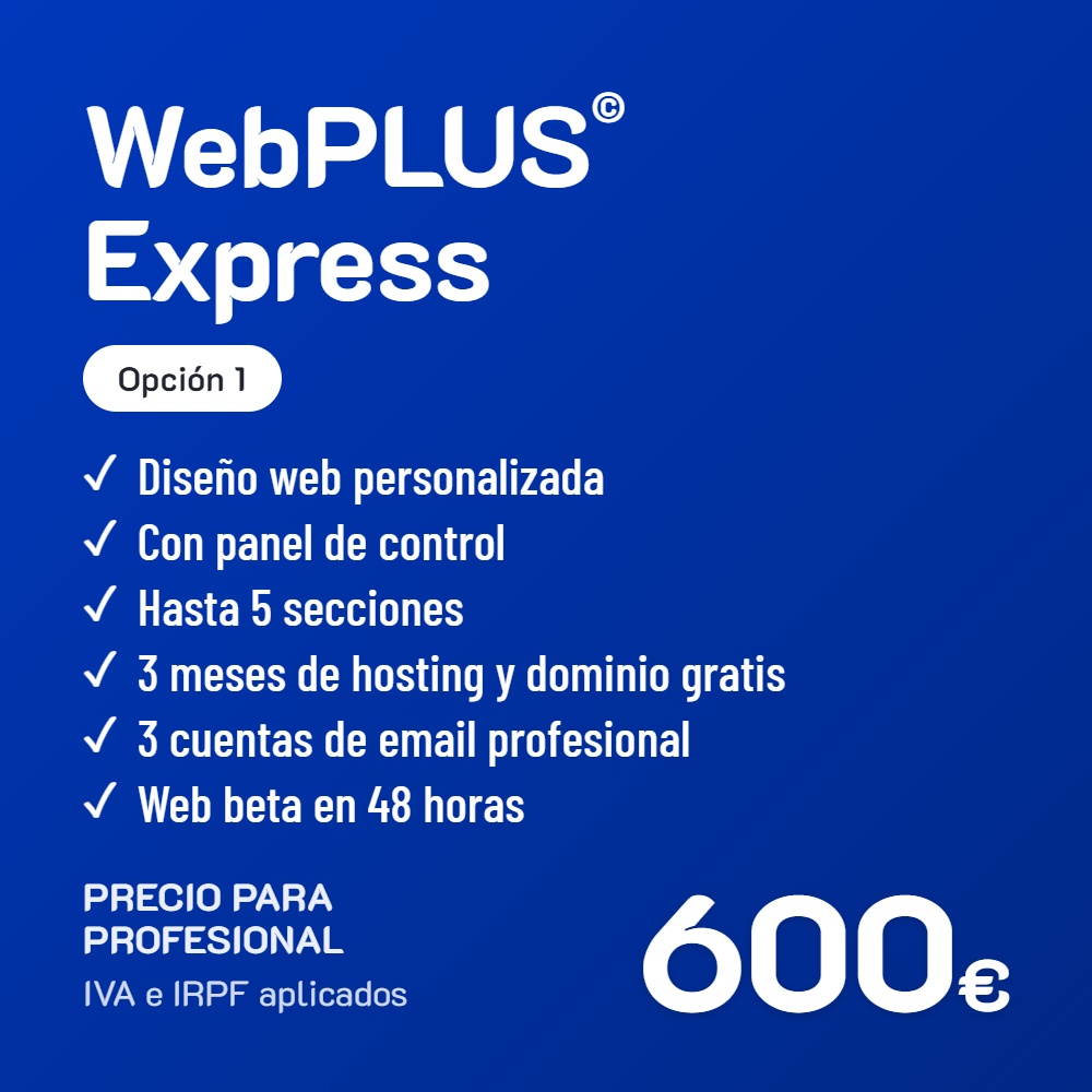 WebPLUS© Express Opción 1 · Profesional
