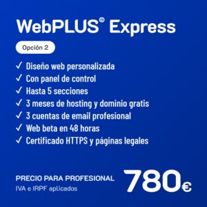 WebPLUS© Express Opción 2 · Profesional