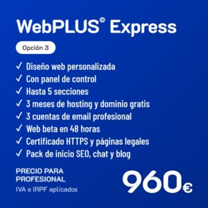 WebPLUS© Express Opción 3 · Profesional