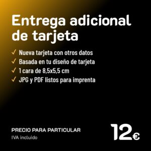 Entrega adicional de tarjeta · Particular
