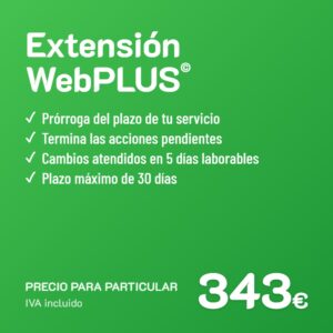 Extensión de servicio WebPLUS© · Particular