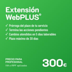 Extensión de servicio WebPLUS© · Profesional