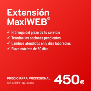 Extensión de servicio MaxiWEB© · Profesional
