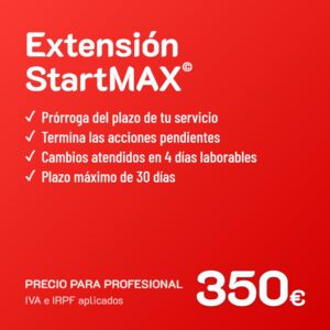 Extensión de servicio StartMAX© · Profesional