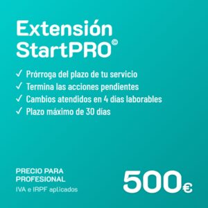 Extensión de servicio StartPRO© · Profesional