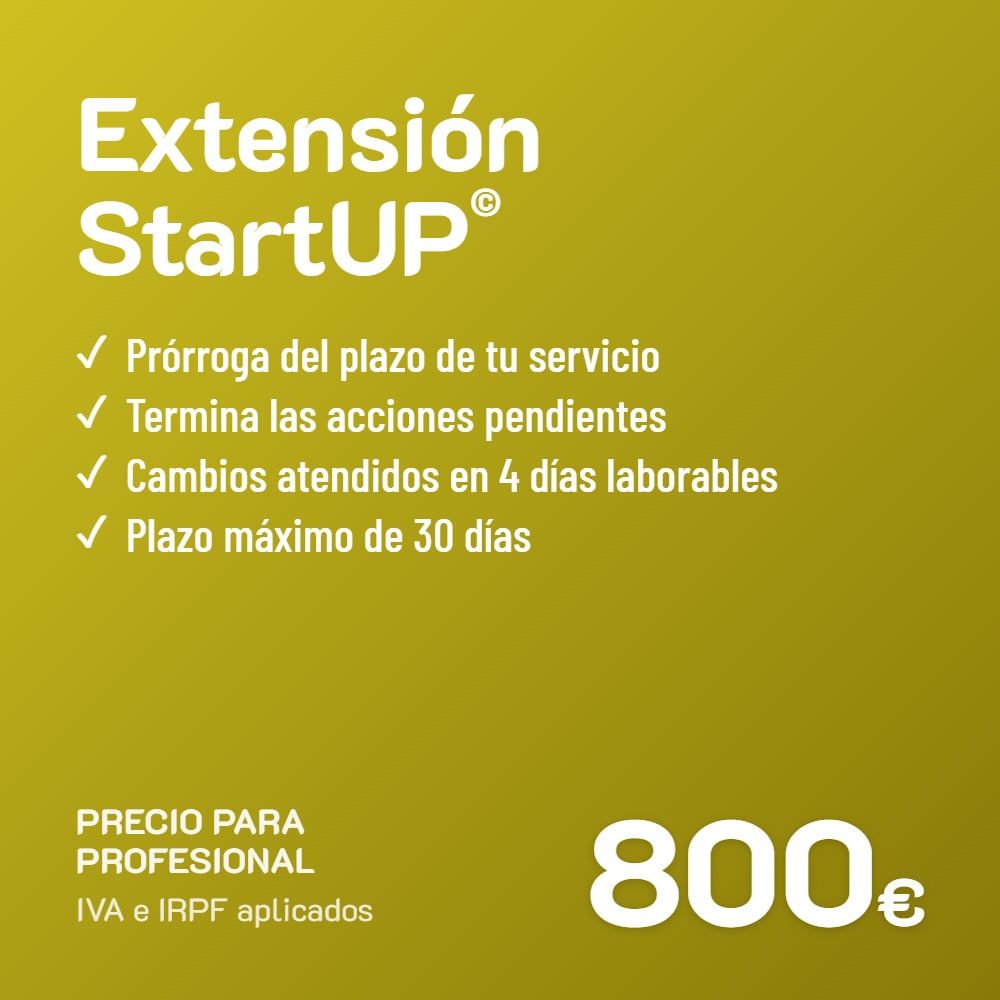 Extensión de servicio StartUP© · Profesional