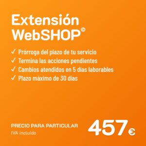 Extensión de servicio WebSHOP© · Particular