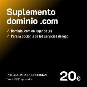 Suplemento de reserva de dominio .com para landing page · Profesional