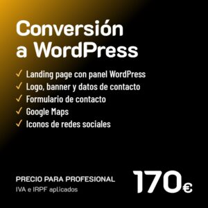 Conversión a WordPress · Profesional