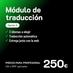 Módulo de traducción Opción 3 · Profesional