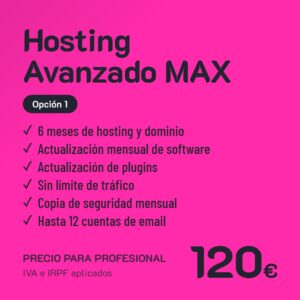 Hosting Avanzado MAX Opción 1 · Profesional