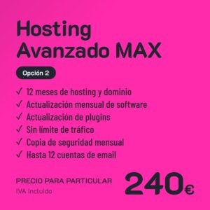 Hosting Avanzado MAX Opción 2 · Particular