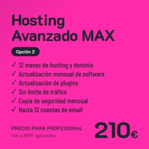 Hosting Avanzado MAX Opción 2 · Profesional