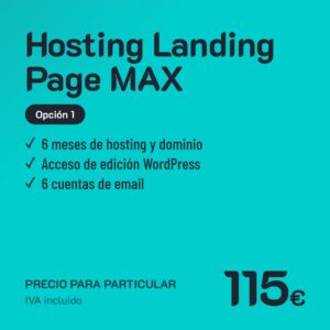 Hosting Landing Page MAX Opción 1 · Particular