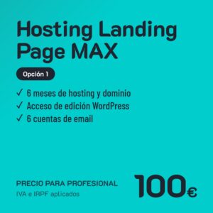 Hosting Landing Page MAX Opción 1 · Profesional