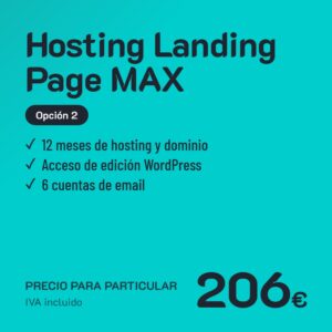 Hosting Landing Page MAX Opción 2 · Particular