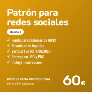 Diseño de patrón para Redes Sociales Opción 1 · Profesional