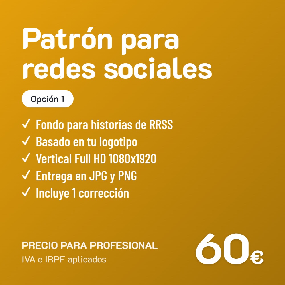 Diseño de patrón para Redes Sociales Opción 1 · Profesional