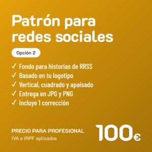 Diseño de patrón para Redes Sociales Opción 2 · Profesional