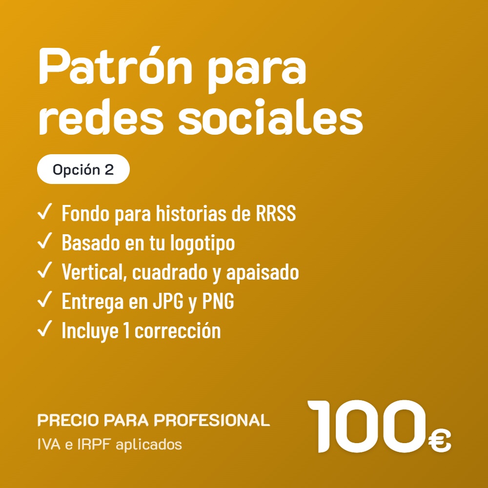 Diseño de patrón para Redes Sociales Opción 2 · Profesional