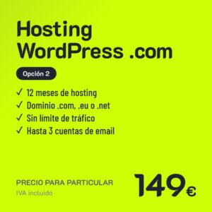 Hosting WordPress .com Opción 2 · Particular