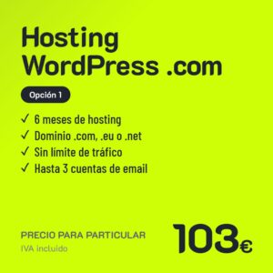 Hosting WordPress .com Opción 1 · Particular