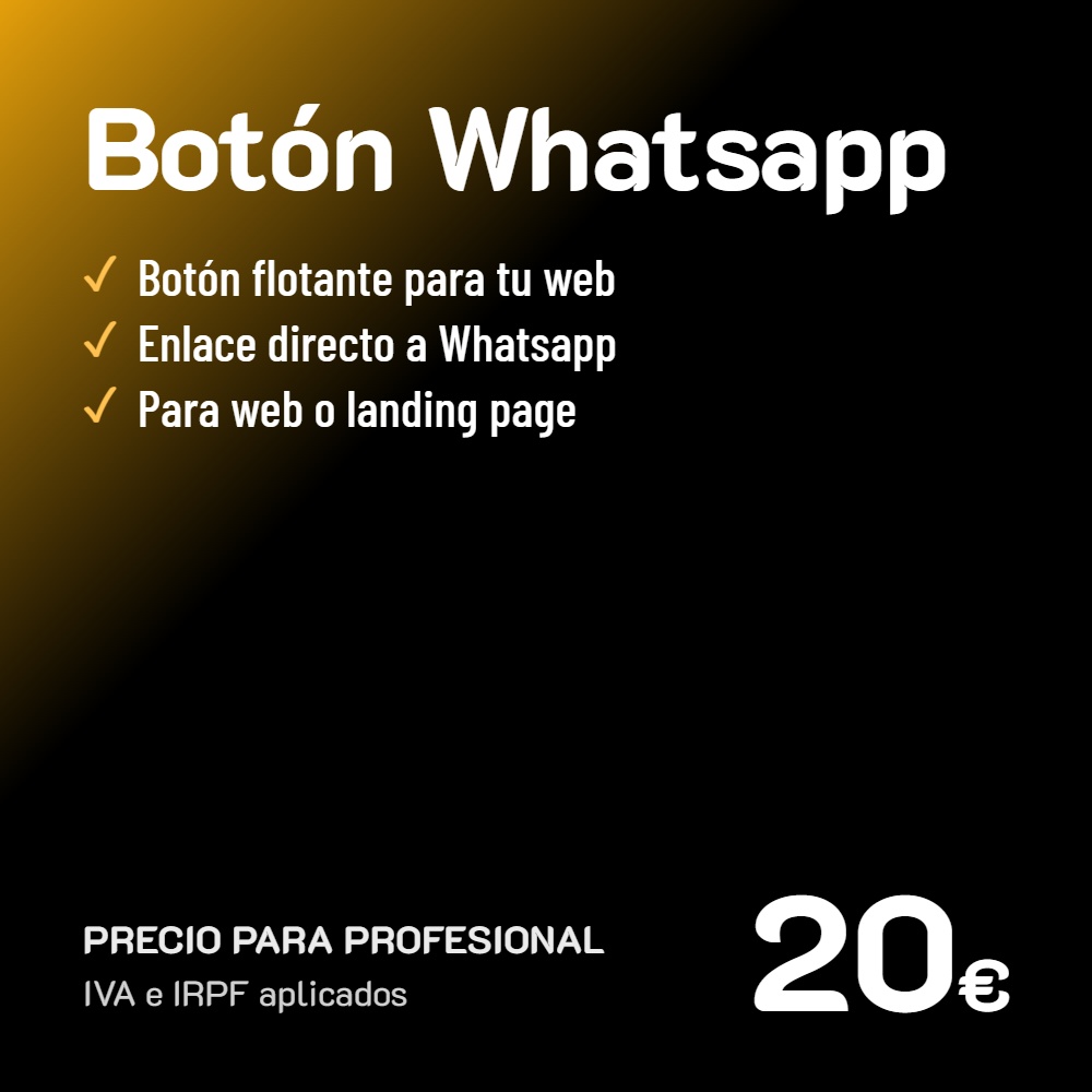 Botón Whatsapp para página web · Profesional