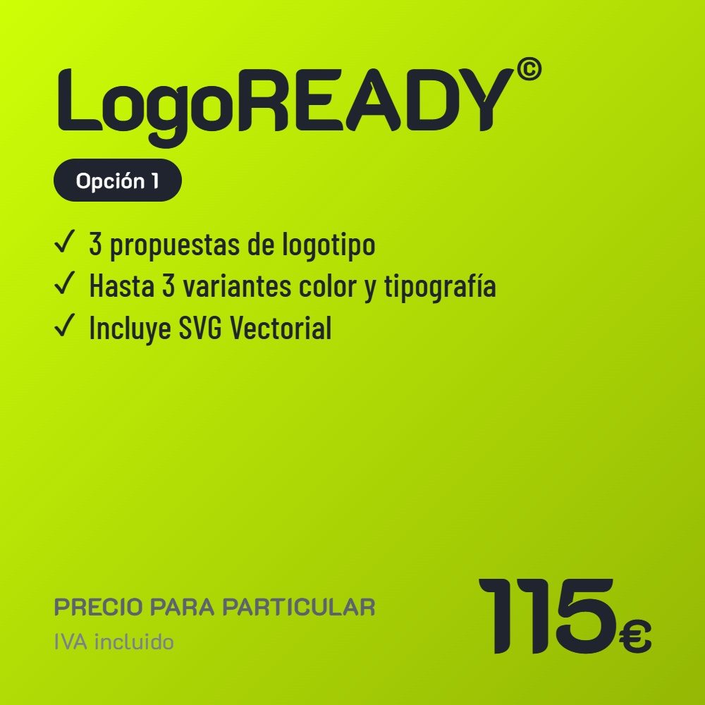 Diseño de logotipo LogoREADY (Opción 1) para particular - 115EUR.