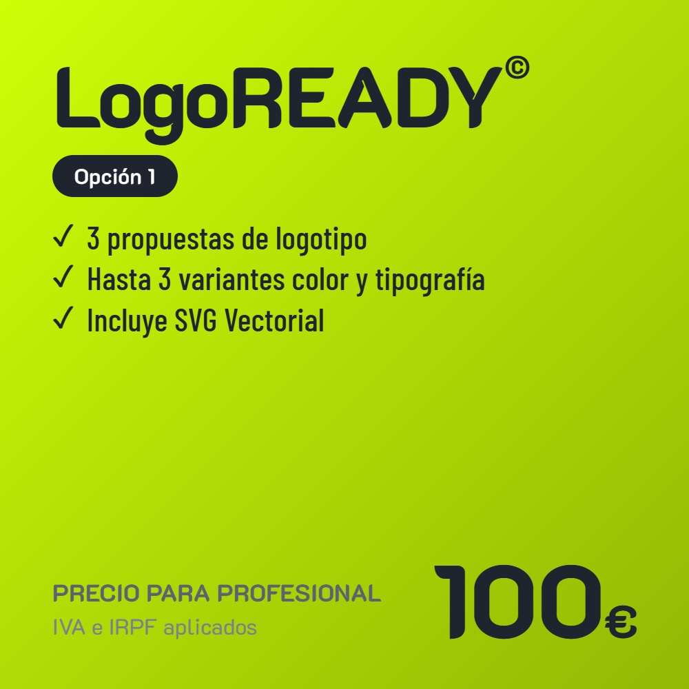 Diseño de logotipo LogoREADY (Opción 1) para profesional - 100EUR.