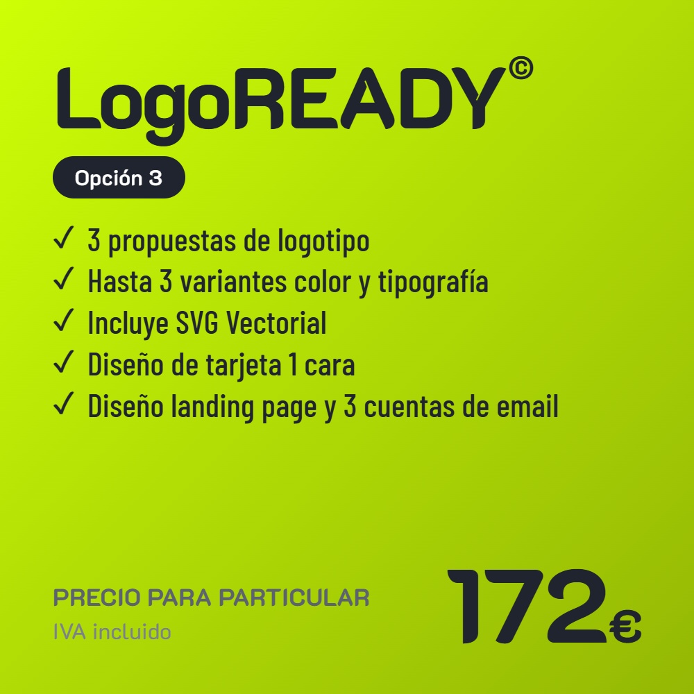 Diseño de logotipo LogoREADY (Opción 3) para particular - 172EUR.