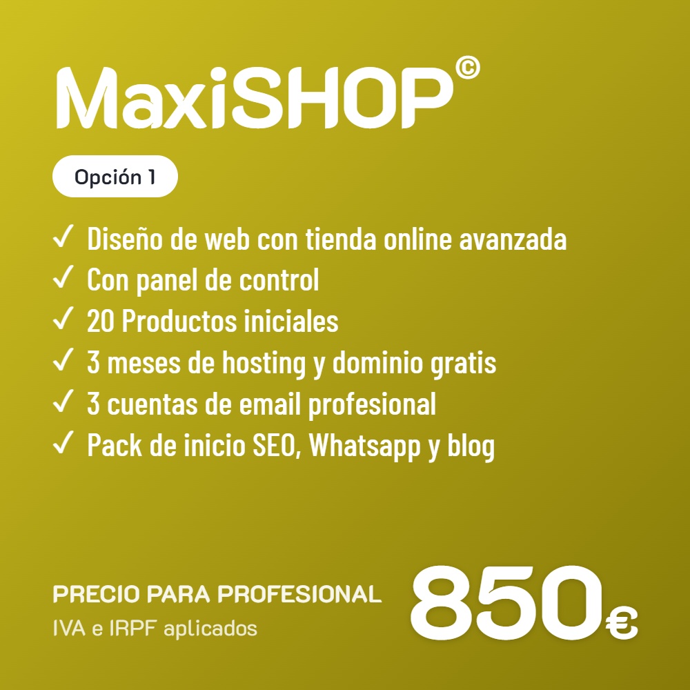 Maxishop opcion 1 profesional