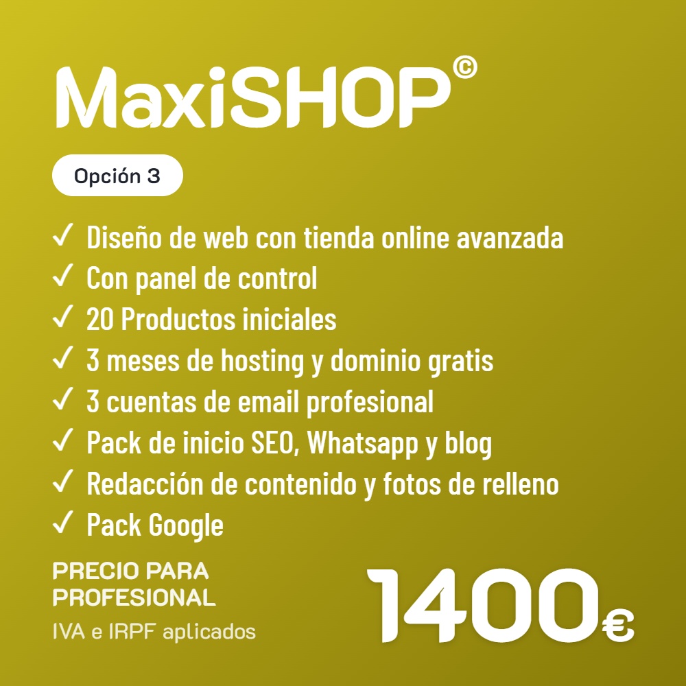 Maxishop opcion 3 profesional