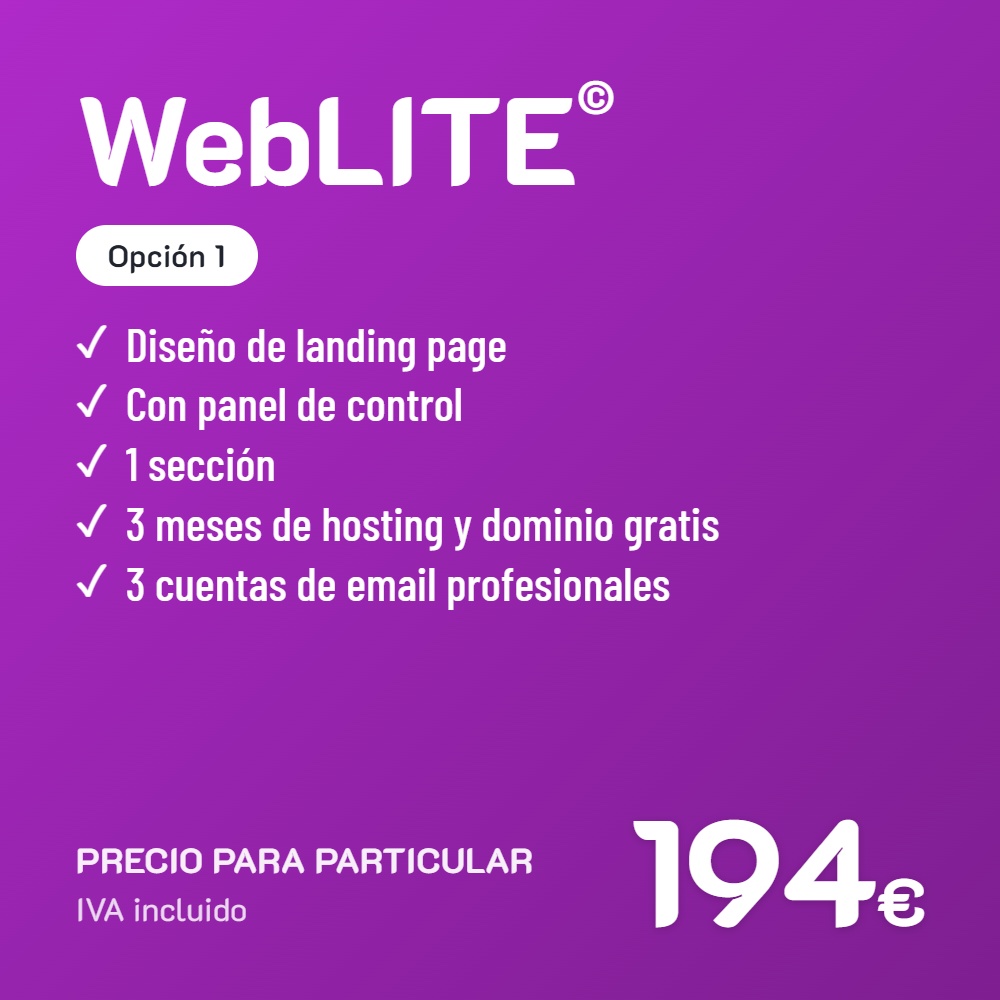 Weblite opcion 1 particular