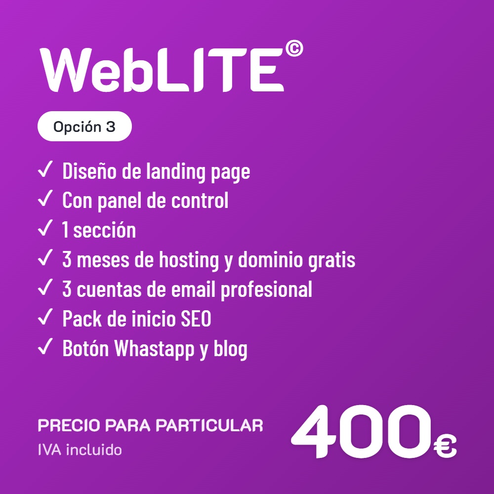 Weblite opcion 3 particular