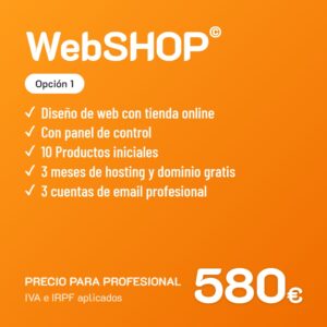 Webshop opcion 1 profesional