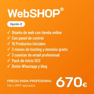 Webshop opcion 2 profesional