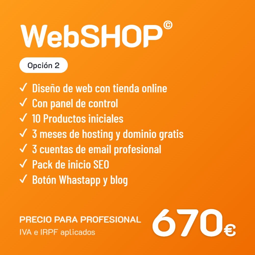 Webshop opcion 2 profesional