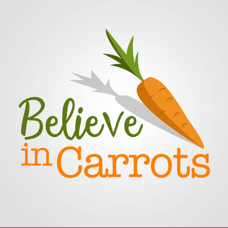 Diseño de logotipo para la marca Believe in Carrots. Diseño de logotipos Logocrea®