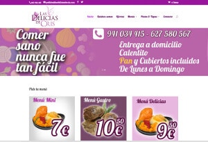 Tienda online diseñada para Las Delicias de Cris por Logocrea