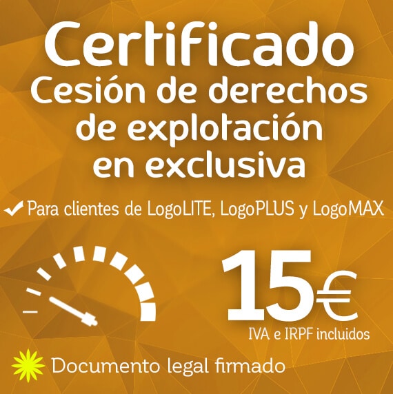 Certificado de cesión de derechos de explotación de logotipo Logocrea