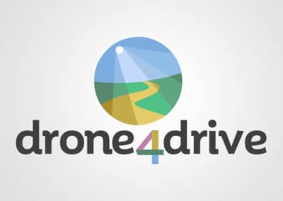 Diseño de logotipo para Drone 4 Drive. Diseño de logotipos Logocrea®