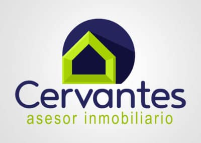 Diseño de logotipo para Cervantes asesor inmobiliario. Diseño de logotipos Logocrea®