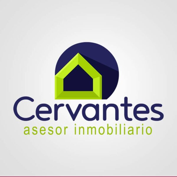 Diseño de logotipo para Cervantes asesor inmobiliario. Diseño de logotipos Logocrea®