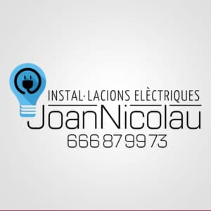 Diseño de logotipo para insta·lacions elèctriques Joan Nicolau. Diseño de logotipos Logocrea®